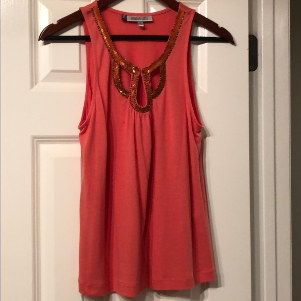 Beaded orange tank M